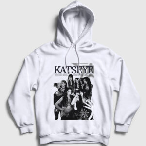 Poster K Pop Katseye Kapşonlu Sweatshirt beyaz