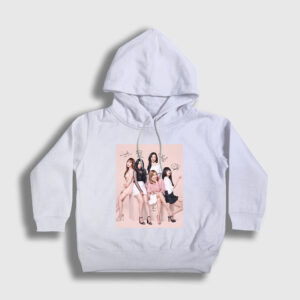 Poster K-Pop Red Velvet Çocuk Kapşonlu Sweatshirt beyaz