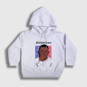 Poster Kendrick Lamar Çocuk Kapşonlu Sweatshirt beyaz