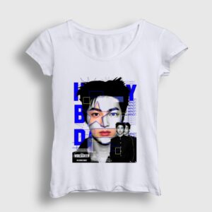 Poster Keonho K-Pop Cortis Kadın Tişört Beyaz
