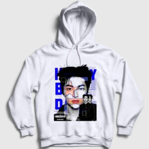 Poster Keonho K-Pop Cortis Kapşonlu Sweatshirt Beyaz