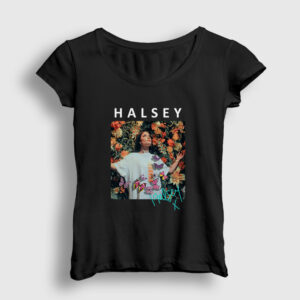 Poster Love And Power Halsey Kadın Tişört siyah