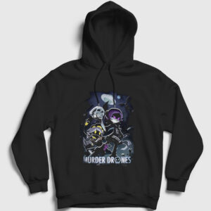 Poster Murder Drones Kapşonlu Sweatshirt siyah