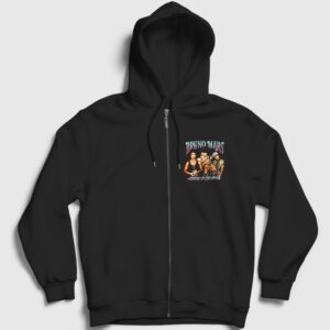 Poster Müzik Bruno Mars Fermuarlı Kapşonlu Sweatshirt siyah