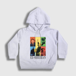 Poster Müzik Ed Sheeran Çocuk Kapşonlu Sweatshirt beyaz