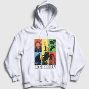 Poster Müzik Ed Sheeran Kapşonlu Sweatshirt beyaz