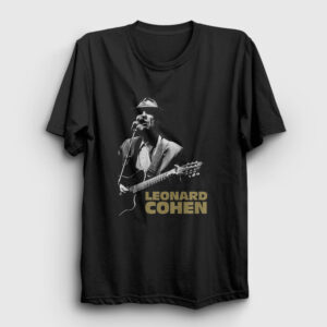 Poster Müzik Leonard Cohen Tişört siyah