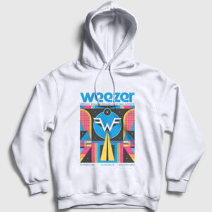 Poster Müzik Weezer Kapşonlu Sweatshirt beyaz