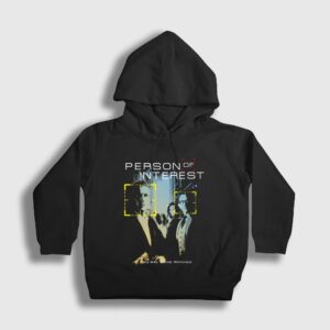 Poster Person Of Interest Çocuk Kapşonlu Sweatshirt Siyah