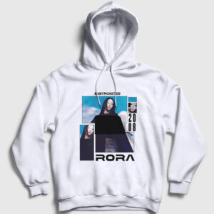 Poster Rora Babymonster Baby Monster Kapşonlu Sweatshirt beyaz