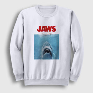 Poster Shark Film Jaws Sweatshirt beyaz
