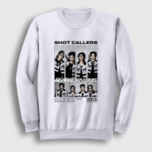 Poster Shot Callers K-Pop Lngshot Sweatshirt Beyaz