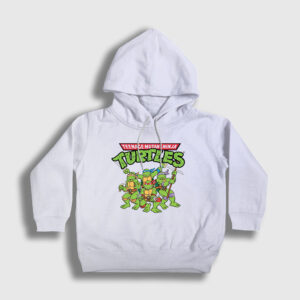 Poster Teenage Mutant Ninja Turtles Çocuk Kapşonlu Sweatshirt beyaz