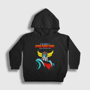 Poster Ufo Robot Grendizer Goldorak Çocuk Kapşonlu Sweatshirt siyah