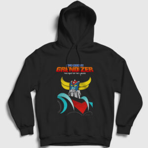 Poster Ufo Robot Grendizer Goldorak Kapşonlu Sweatshirt siyah