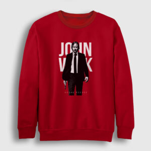 Poster V2 John Wick Sweatshirt kırmızı