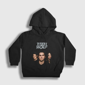 Poster V3 Dizi Teen Wolf Çocuk Kapşonlu Sweatshirt siyah