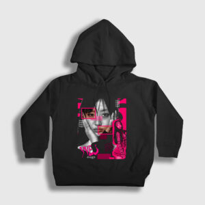 Poster Yves K-Pop Loona Çocuk Kapşonlu Sweatshirt siyah
