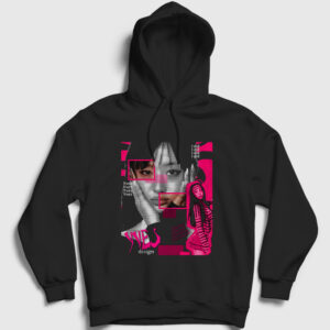 Poster Yves K-Pop Loona Kapşonlu Sweatshirt siyah