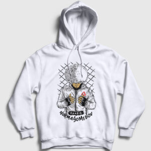 Pray Ufc Khabib Nurmagomedov Kapşonlu Sweatshirt beyaz