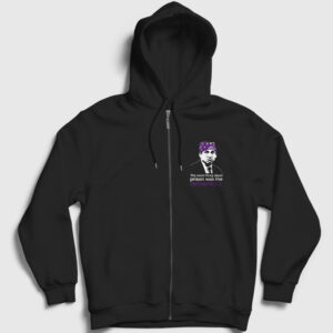 Prison Mike Michael Scott The Office Fermuarlı Kapşonlu Sweatshirt siyah