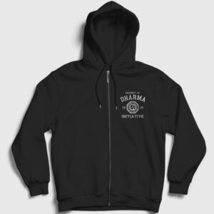 Property Of Dharma Initiative Lost Fermuarlı Kapşonlu Sweatshirt