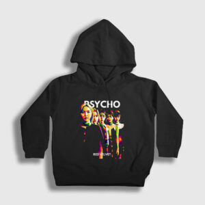 Psycho K-Pop Red Velvet Çocuk Kapşonlu Sweatshirt siyah