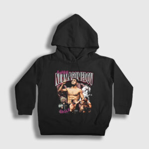 Punch Güreş Ufc Mma Khabib Nurmagomedov Çocuk Kapşonlu Sweatshirt siyah