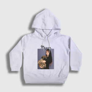 Puppy Dog Megan Katseye Çocuk Kapşonlu Sweatshirt beyaz