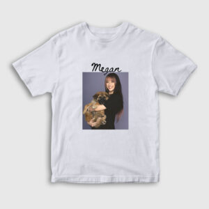 Puppy Dog Megan Katseye Çocuk Tişört beyaz
