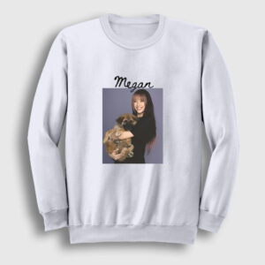 Puppy Dog Megan Katseye Sweatshirt beyaz