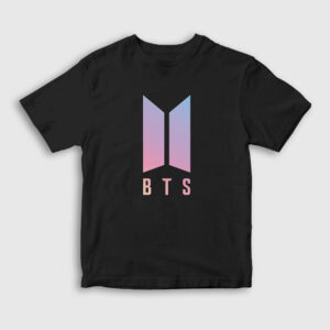 Purple Bts Çocuk Tişört siyah