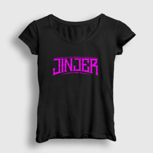 Purple Logo Jinjer Kadın Tişört siyah