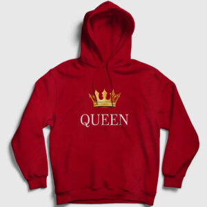 Queen Kraliçe Kapşonlu Sweatshirt kırmızı