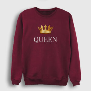 Queen Kraliçe Sweatshirt bordo