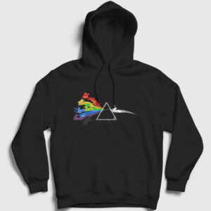 Rabbits Pink Floyd Kapşonlu Sweatshirt siyah