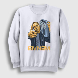 Radio Eminem Sweatshirt beyaz