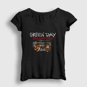 Radio Green Day Kadın Tişört siyah