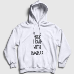 Raid Vikings Kapşonlu Sweatshirt beyaz