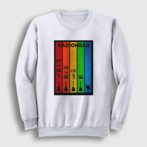 Rainbow Radiohead Sweatshirt beyaz