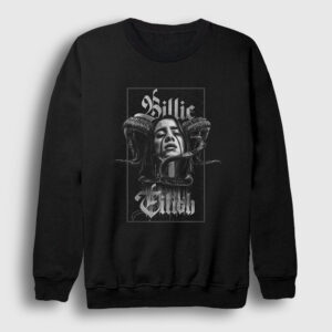 Ram Horns Billie Eilish Sweatshirt siyah