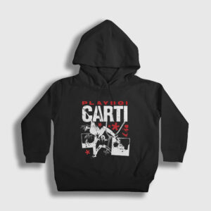 Rapper Playboi Carti Çocuk Kapşonlu Sweatshirt siyah