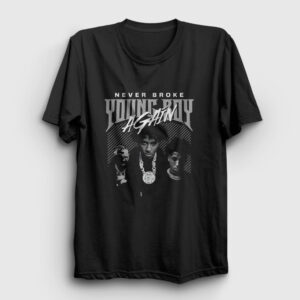 Rapper Poster YoungBoy Never Broke Again Tişört siyah