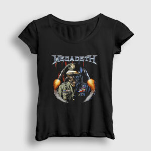 Rattlehead Megadeath Kadın Tişört siyah