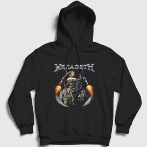 Rattlehead Megadeath Kapşonlu Sweatshirt siyah