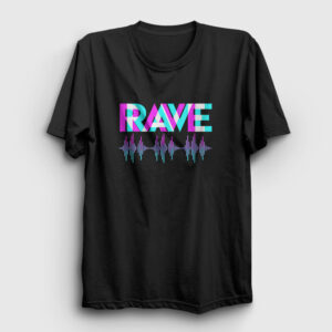 Rave Synthesizer Techno Music Tişört siyah