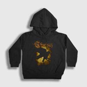 Raven Thurisaz Çocuk Kapşonlu Sweatshirt siyah