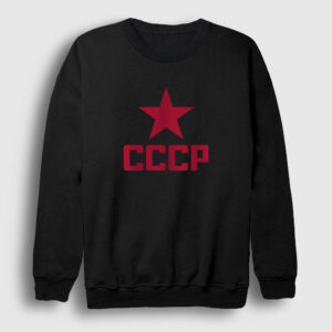 Red CCCP Sovyetler Birliği Sweatshirt siyah