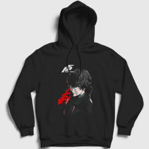 Ren Amamiya Joker Oyun Persona 5 Kapşonlu Sweatshirt siyah