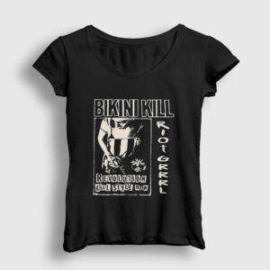 Revolution Girl Style V2 Bikini Kill Kadın Tişört siyah